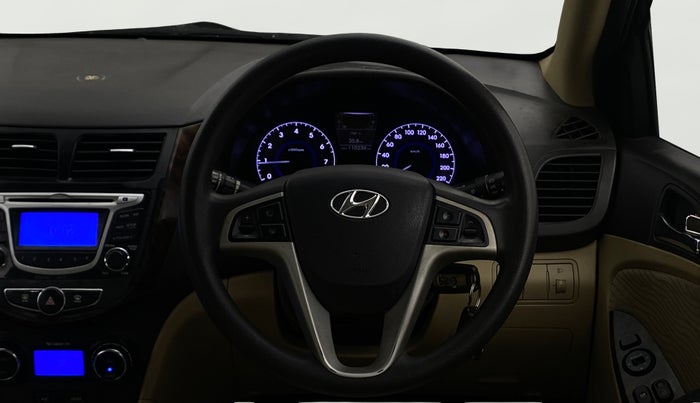 2013 Hyundai Verna FLUIDIC 1.6 VTVT SX, Petrol, Manual, 1,10,231 km, Steering Wheel Close Up