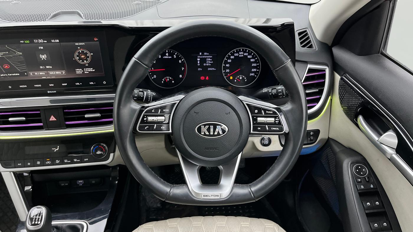 2021 KIA SELTOS HTX 1.5 PETROL, Petrol, Manual, 24,029 km, Steering Wheel Close Up