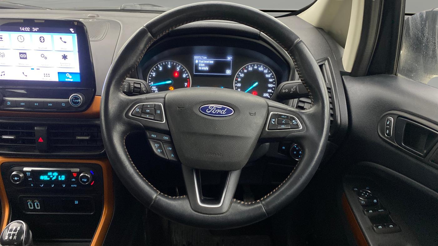 2021 Ford Ecosport TITANIUM 1.5 SPORTS(SUNROOF) PETROL, Petrol, Manual, 50,070 km, Steering Wheel Close Up