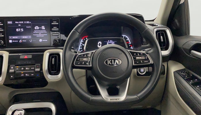 2021 KIA SONET HTX 1.0 IMT, Petrol, Manual, 28,464 km, Steering Wheel Close Up