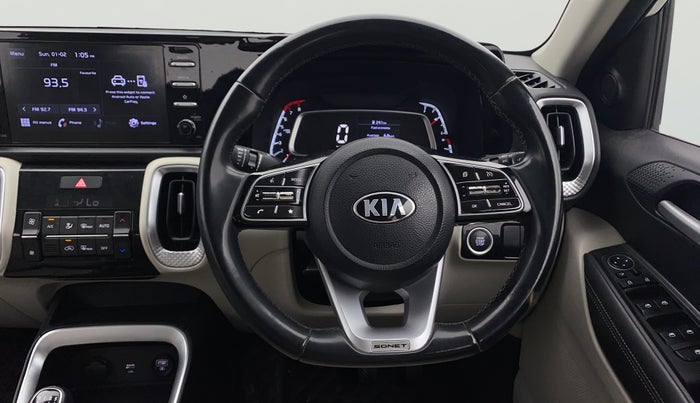 2021 KIA SONET HTX 1.0 IMT, Petrol, Manual, 55,683 km, Steering Wheel Close Up