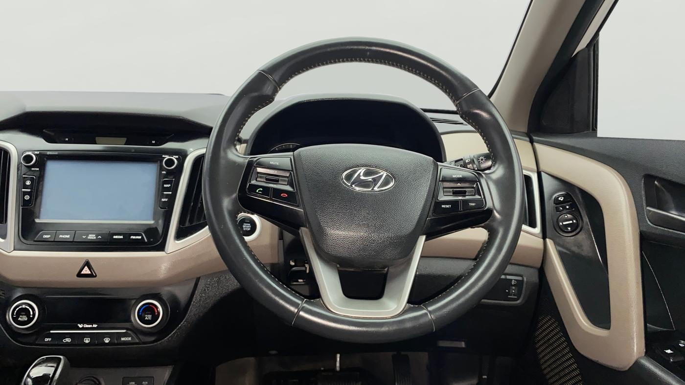 2017 Hyundai Creta SX PLUS AT 1.6 PETROL, Petrol, Automatic, 73,345 km, Steering Wheel Close Up