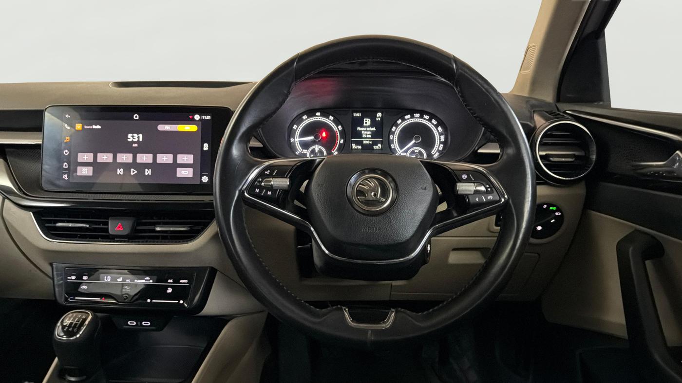 2022 Skoda SLAVIA AMBITION 1.0L TSI MT, Petrol, Manual, 35,731 km, Steering Wheel Close Up