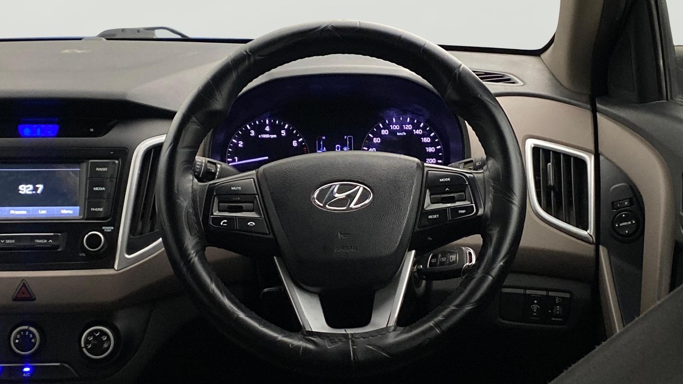 2019 Hyundai Creta EX 1.6 PETROL, Petrol, Manual, 1,15,283 km, Steering Wheel Close Up