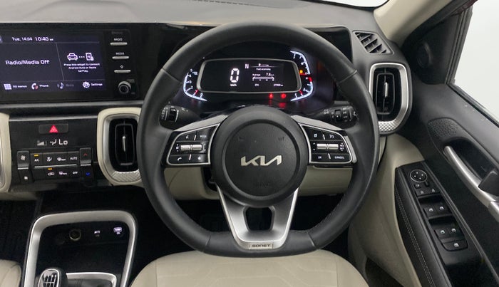 2022 KIA SONET HTX 1.0 IMT, Petrol, Manual, 27,350 km, Steering Wheel Close Up