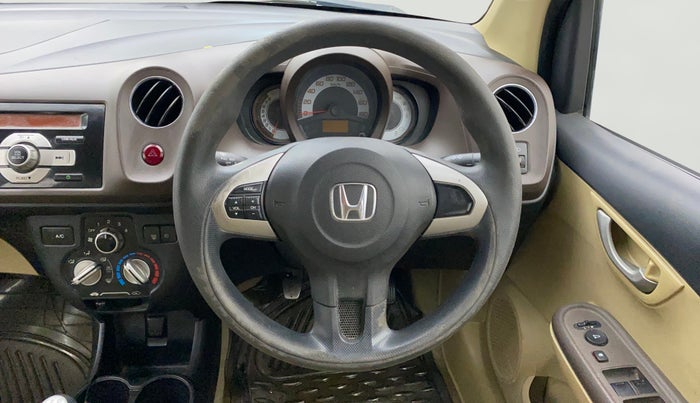 2013 Honda Brio V MT, Petrol, Manual, 1,19,328 km, Steering Wheel Close Up