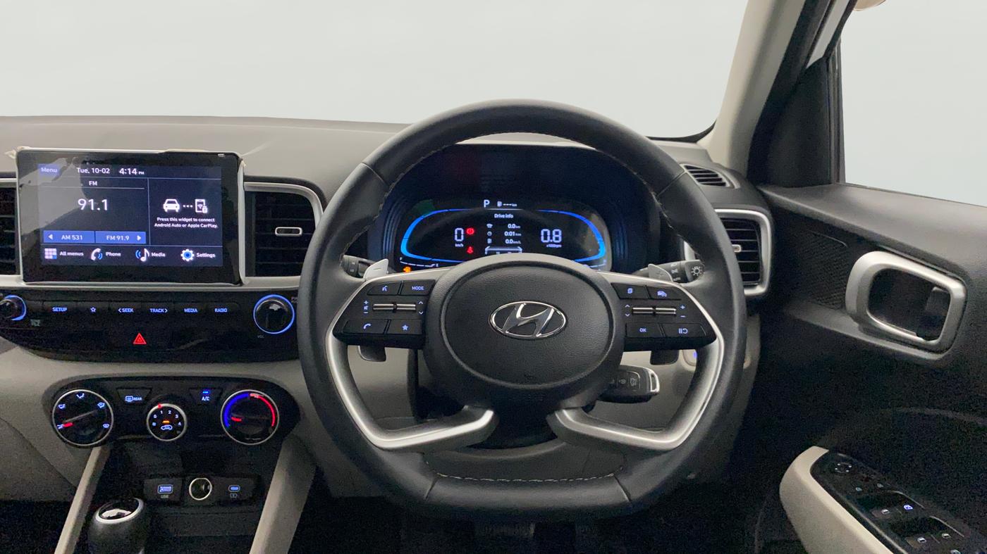 2024 Hyundai VENUE S (O) 1.0 Turbo Petrol DCT, Petrol, Automatic, 15,043 km, Steering Wheel Close Up