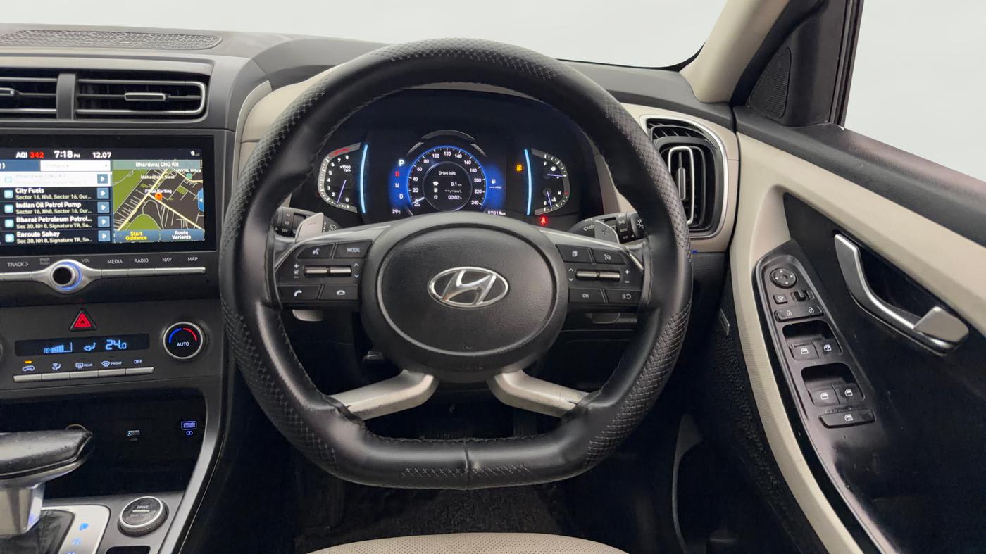 2020 Hyundai Creta SX (O) IVT 1.5 PETROL, Petrol, Automatic, 87,002 km, Steering Wheel Close Up