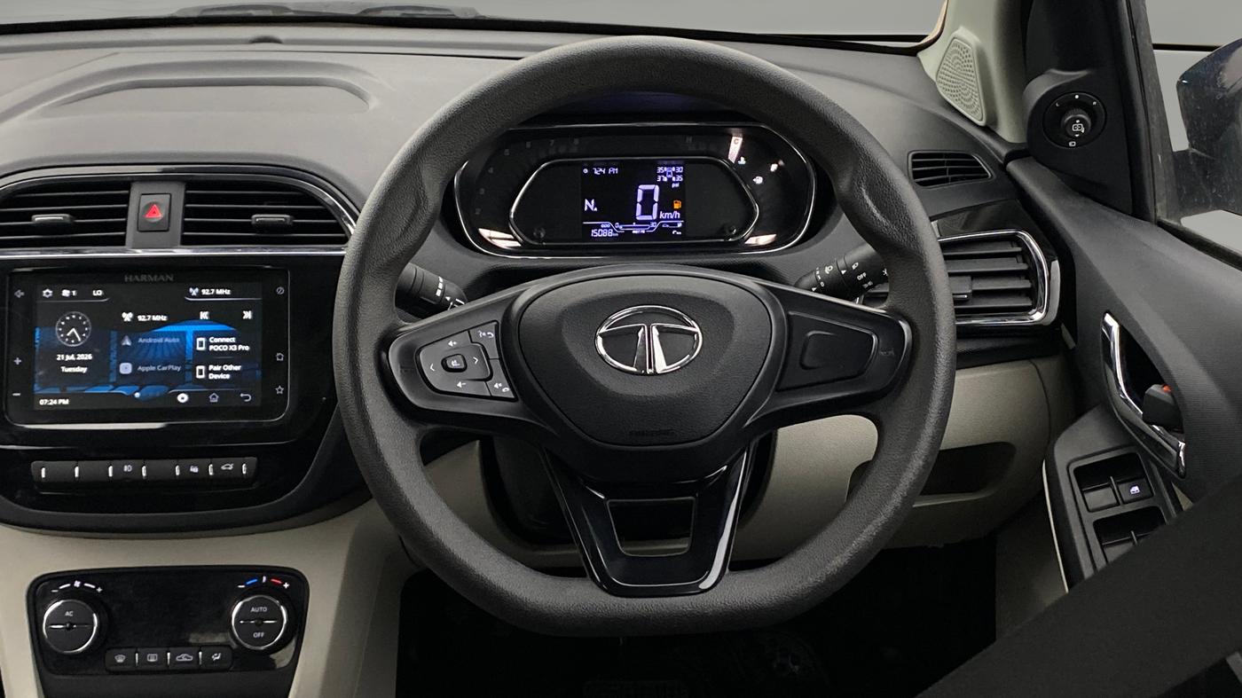 2023 Tata TIGOR XZA PLUS PETROL, Petrol, Automatic, 15,085 km, Steering Wheel Close Up
