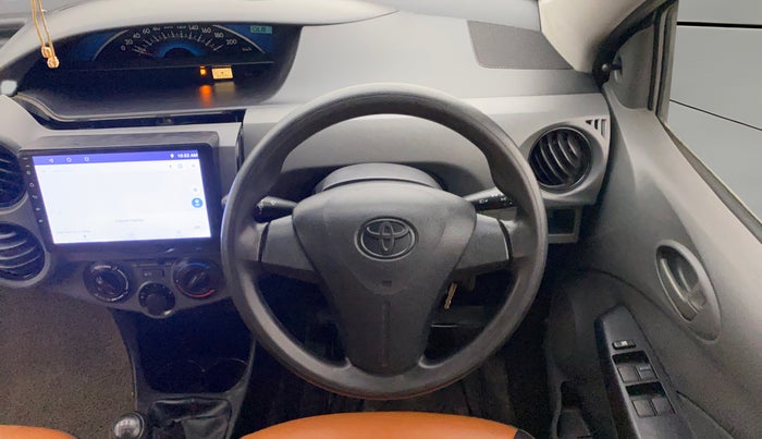 2013 Toyota Etios G, Petrol, Manual, 82,968 km, Steering Wheel Close Up