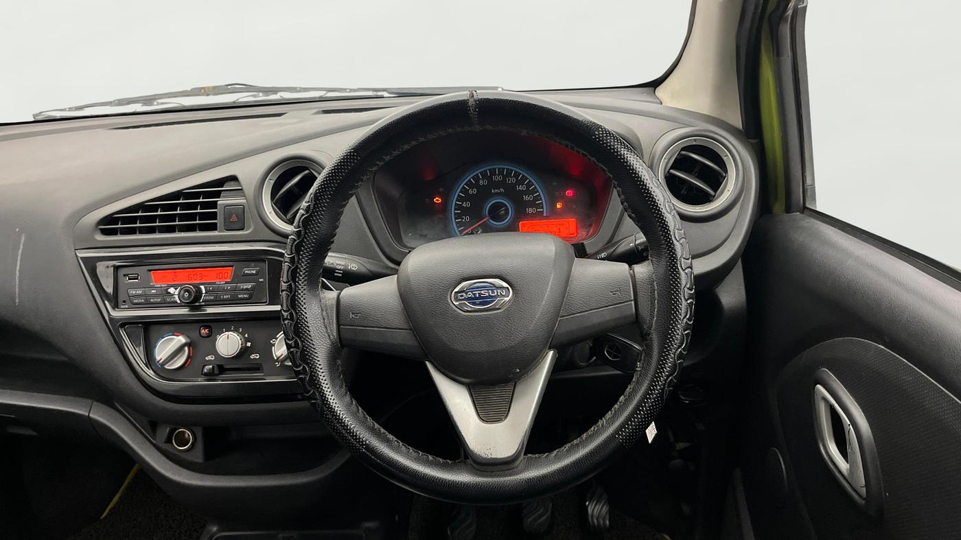 2017 Datsun Redi Go T(O) 1.0, Petrol, Manual, 12,345 km, Steering Wheel Close Up