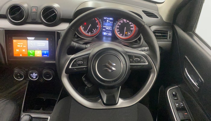 2022 Maruti Swift ZXI PLUS AMT DUAL TONE, Petrol, Automatic, 21,243 km, Steering Wheel Close Up
