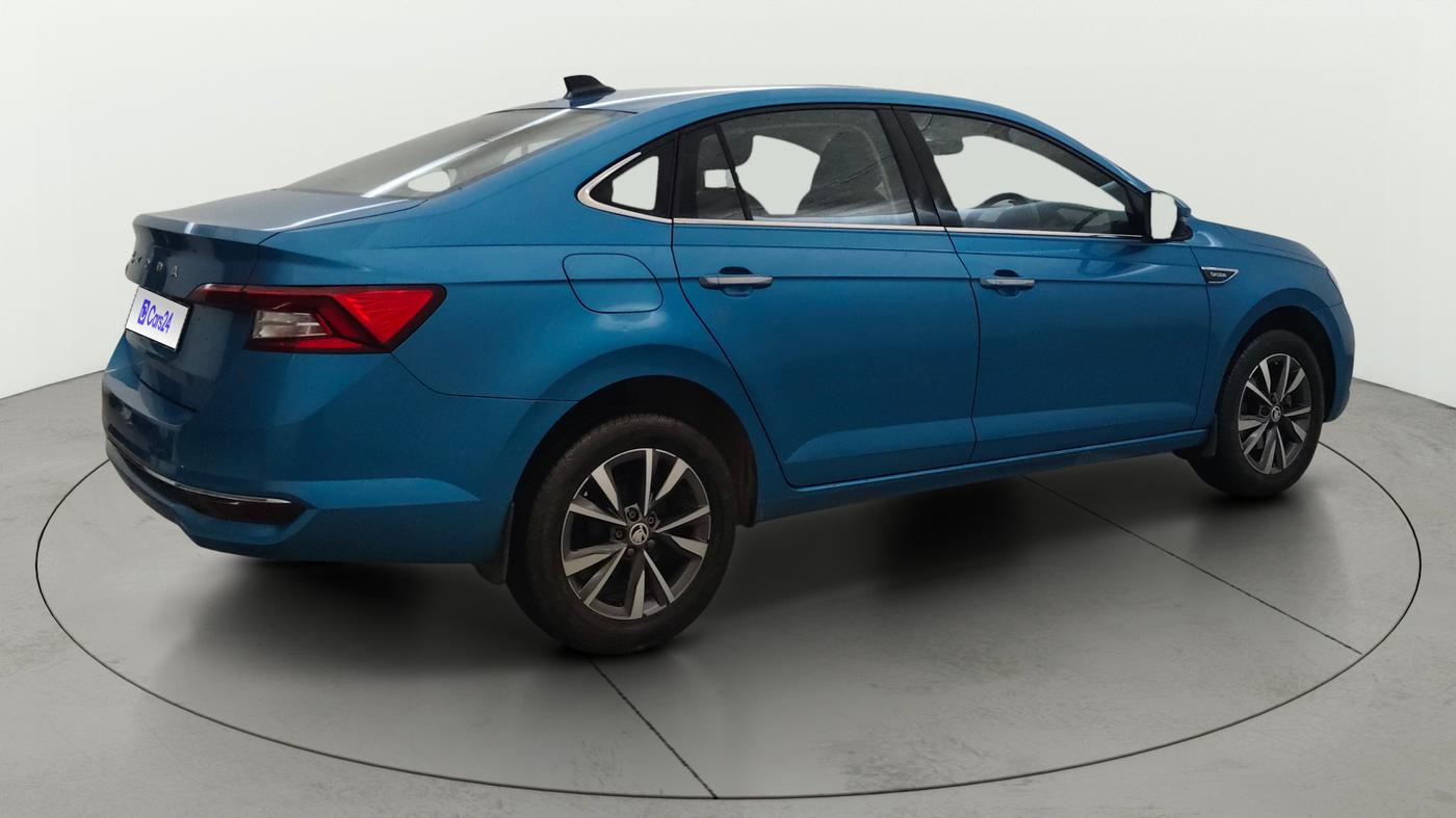 2023 Skoda SLAVIA STYLE 1.0L TSI AT, Petrol, Automatic, 27,545 km, Right Back Diagonal