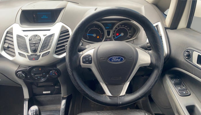 2014 Ford Ecosport TITANIUM 1.5L DIESEL, Diesel, Manual, 1,18,840 km, Steering Wheel Close Up
