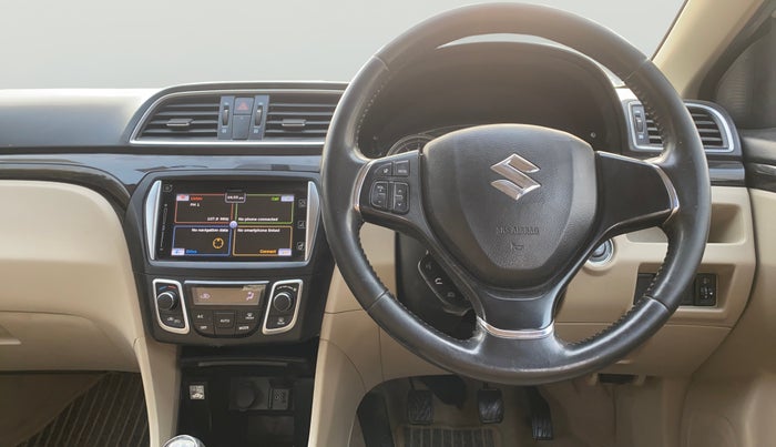 2017 Maruti Ciaz ALPHA 1.4 PETROL, Petrol, Manual, 1,46,733 km, Steering Wheel Close Up