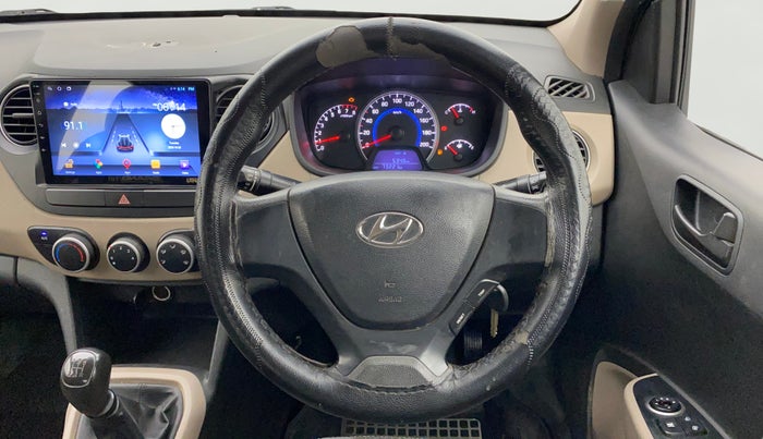 2017 Hyundai Grand i10 MAGNA 1.2 KAPPA VTVT, CNG, Manual, 73,177 km, Steering Wheel Close Up