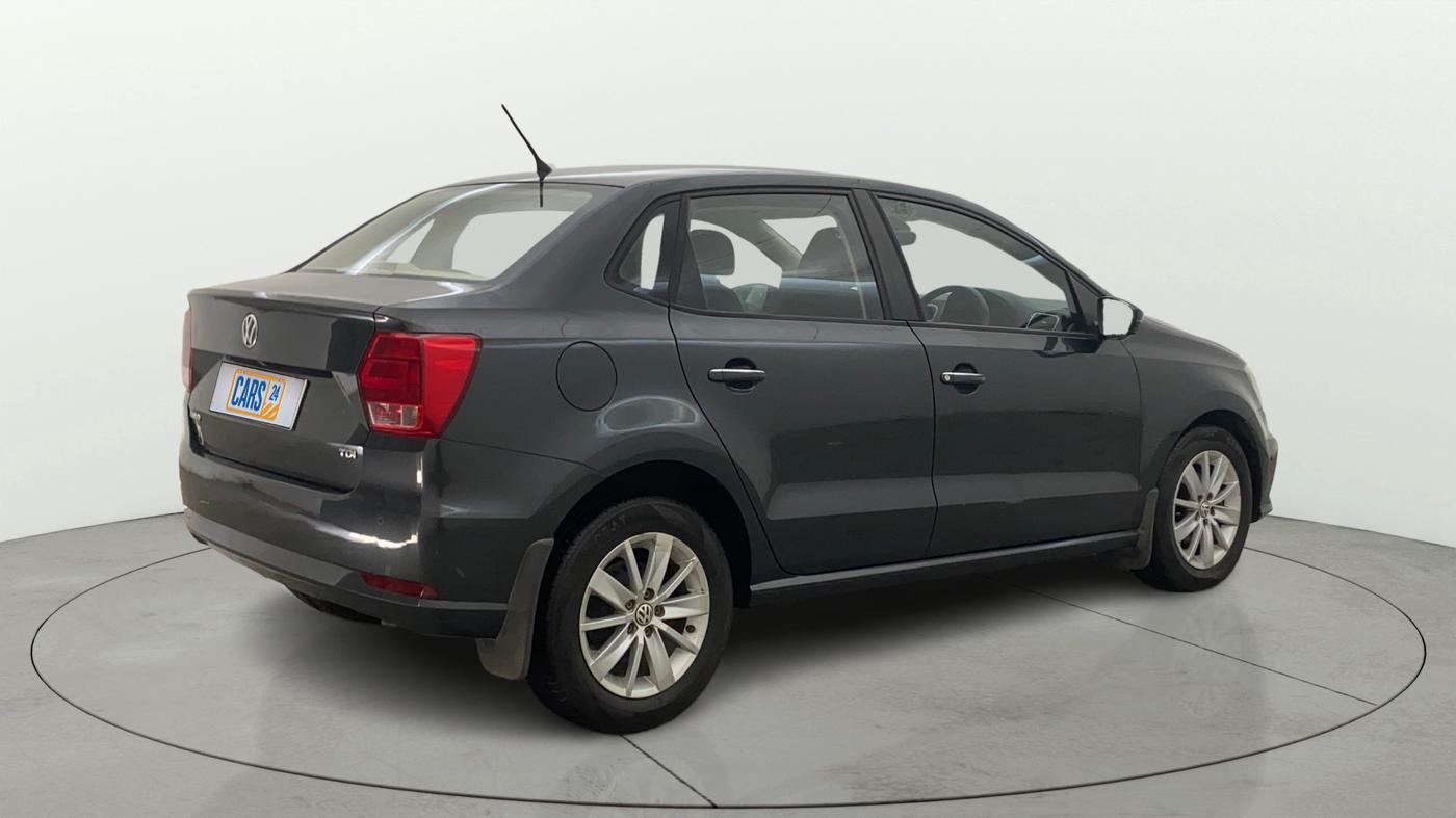 2017 Volkswagen Ameo HIGHLINE PLUS 1.5L AT 16 ALLOY, Diesel, Automatic, 84,772 km, Right Back Diagonal