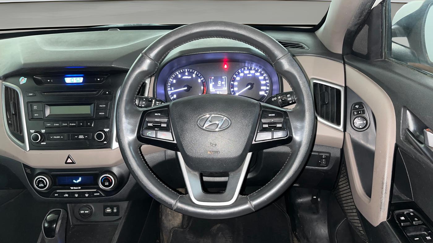 2016 Hyundai Creta SX PLUS AT 1.6 PETROL, Petrol, Automatic, 69,401 km, Steering Wheel Close Up
