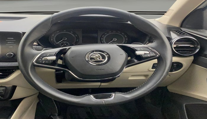 2023 Skoda SLAVIA AMBITION 1.0L TSI AT, Petrol, Automatic, 11,376 km, Steering Wheel Close Up