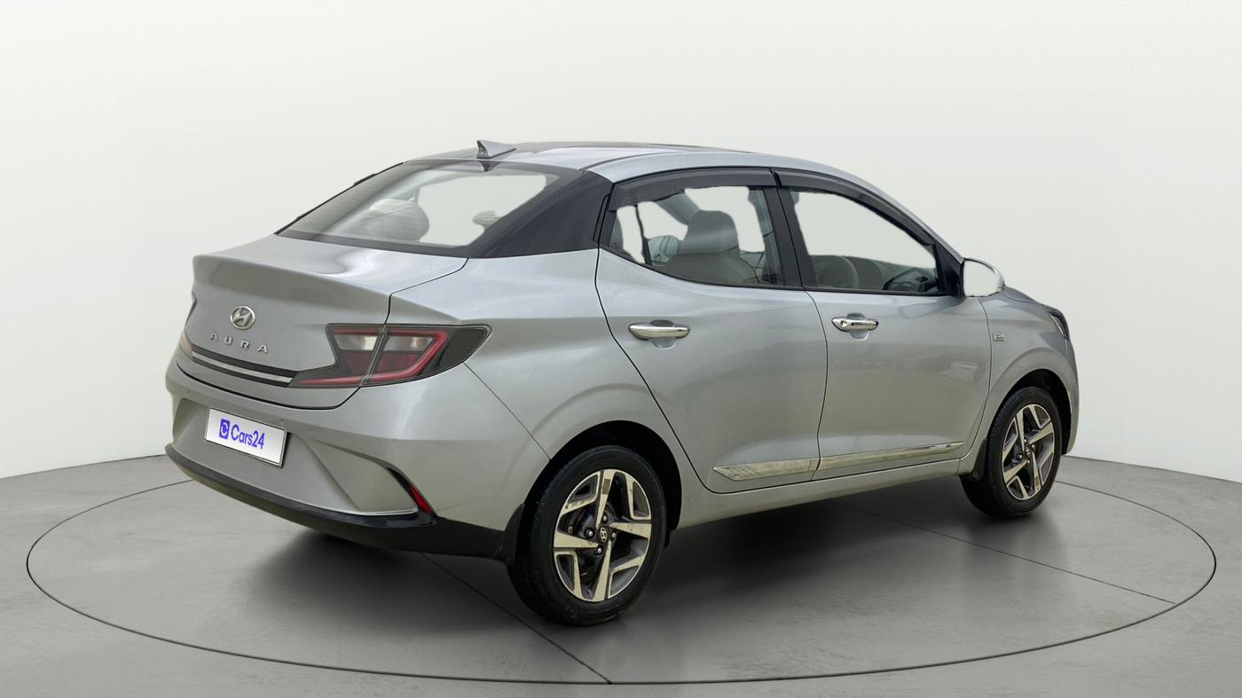 2022 Hyundai AURA SX PLUS 1.2 AMT, Petrol, Automatic, 29,897 km, Right Back Diagonal