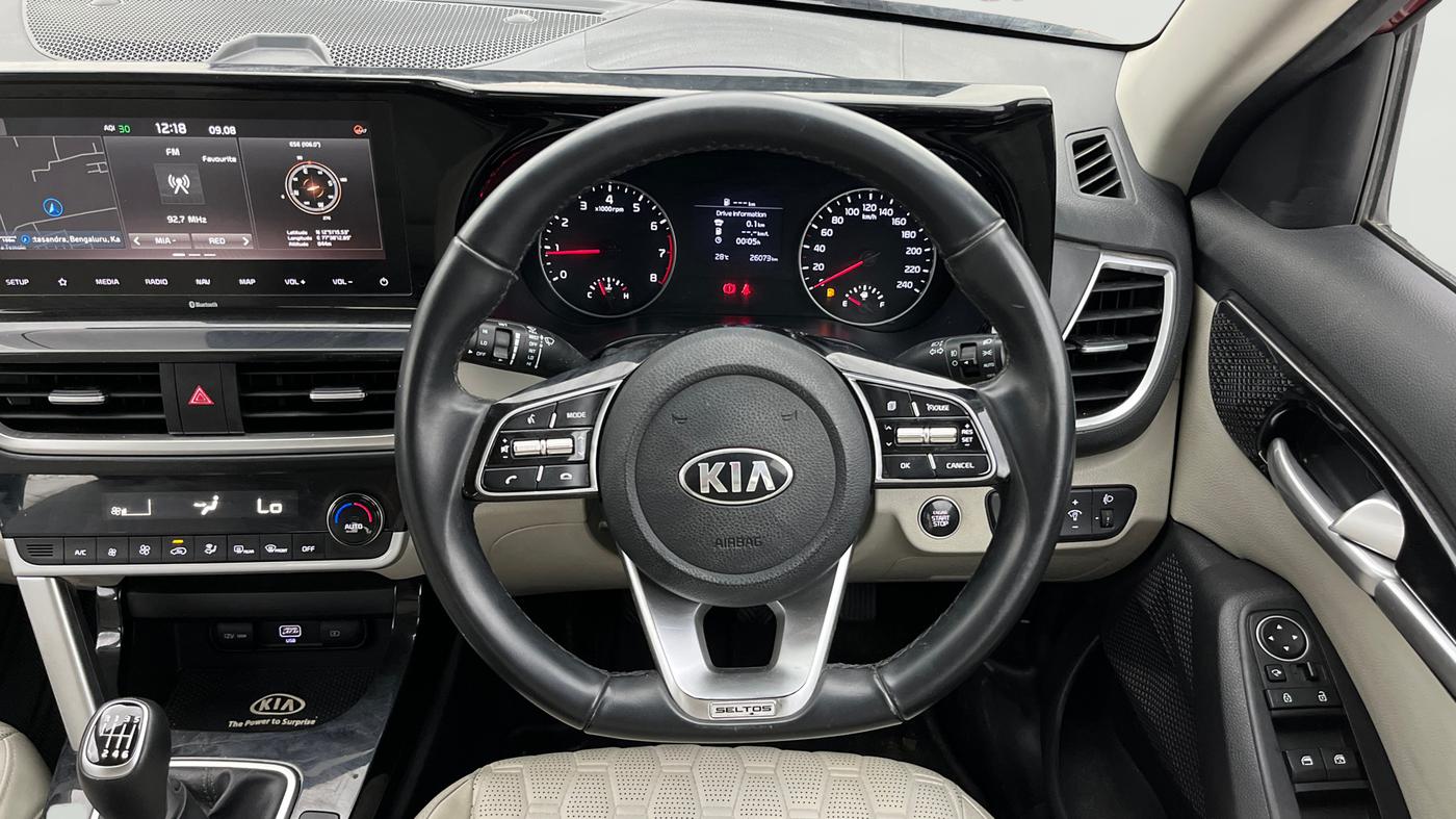 2020 KIA SELTOS HTX 1.5 PETROL, Petrol, Manual, 26,071 km, Steering Wheel Close Up