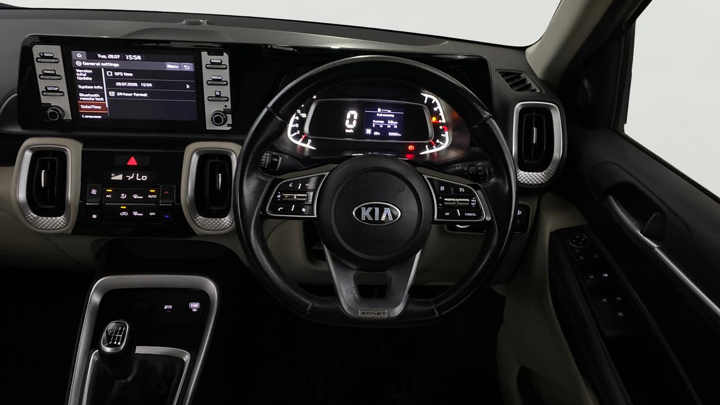 2021 KIA SONET HTX 1.0 IMT, Petrol, Manual, 53,945 km, Steering Wheel Close Up