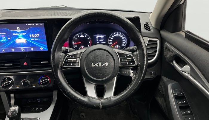 2021 KIA SELTOS HTE 1.5 PETROL, CNG, Manual, 60,780 km, Steering Wheel Close Up