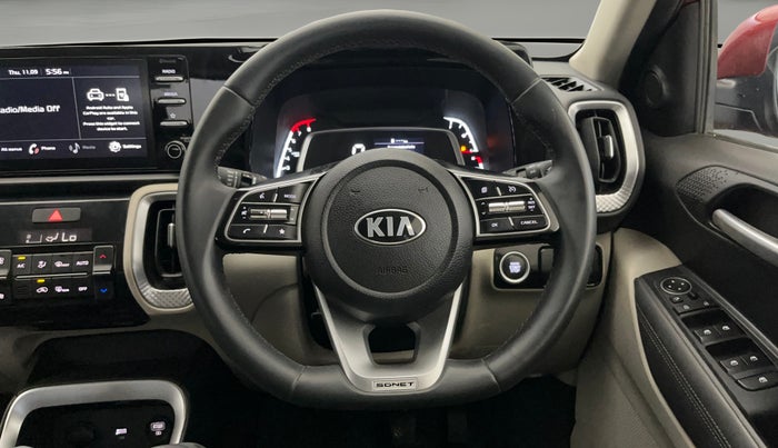 2021 KIA SONET HTX 1.0 IMT, Petrol, Manual, 40,394 km, Steering Wheel Close Up