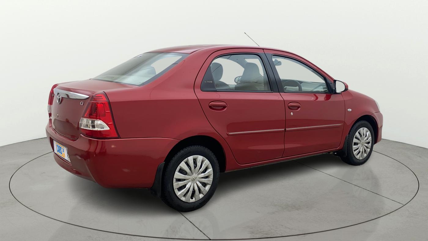2013 Toyota Etios G, Petrol, Manual, 77,351 km, Right Back Diagonal