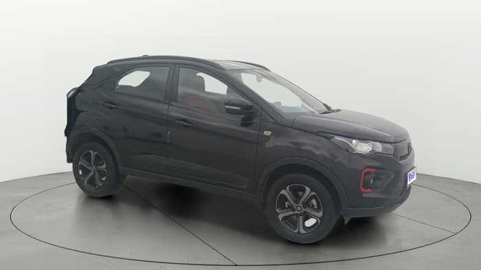 2023 Tata NEXON XZA PLUS LUX SUNROOF RED DARK PETROL, Petrol, Automatic, 29,740 km, Right Front Diagonal