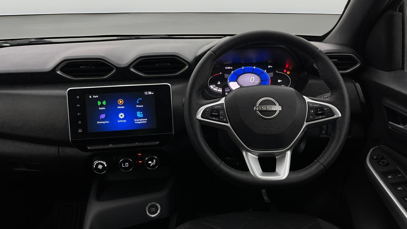 2023 Nissan MAGNITE XV PREMIUM TURBO CVT, Petrol, Automatic, 8,255 km, Steering Wheel Close Up