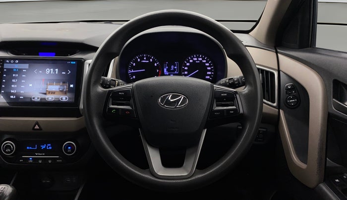2017 Hyundai Creta SX PLUS 1.6 PETROL, Petrol, Manual, 1,17,889 km, Steering Wheel Close Up