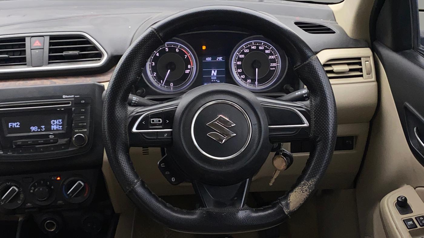 2018 Maruti Dzire VXI AMT, Petrol, Automatic, 52,914 km, Steering Wheel Close Up