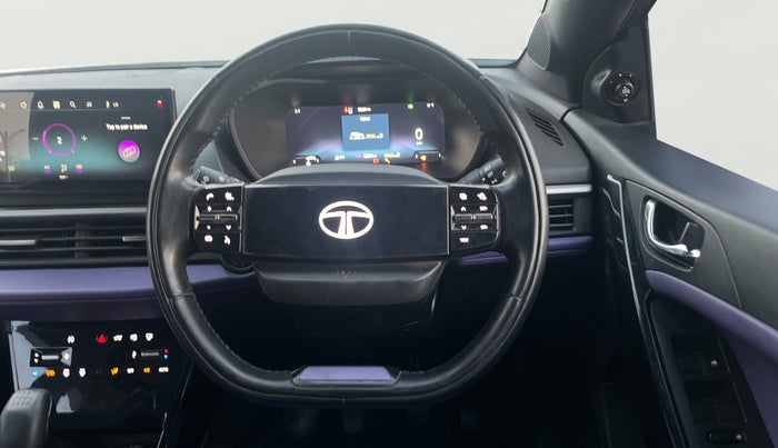 2023 Tata NEXON FEARLESS PURPLE + SUNROOF DUAL TONE 1.2 PETROL, Petrol, Manual, 28,568 km, Steering Wheel Close Up