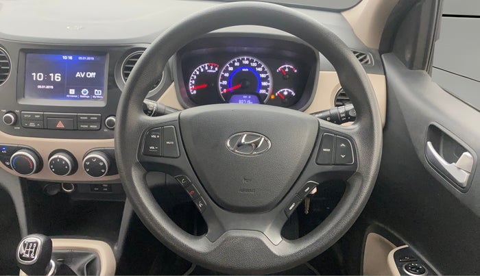 2017 Hyundai Grand i10 SPORTZ (O) 1.2 KAPPA VTVT, Petrol, Manual, 20,422 km, Steering Wheel Close Up