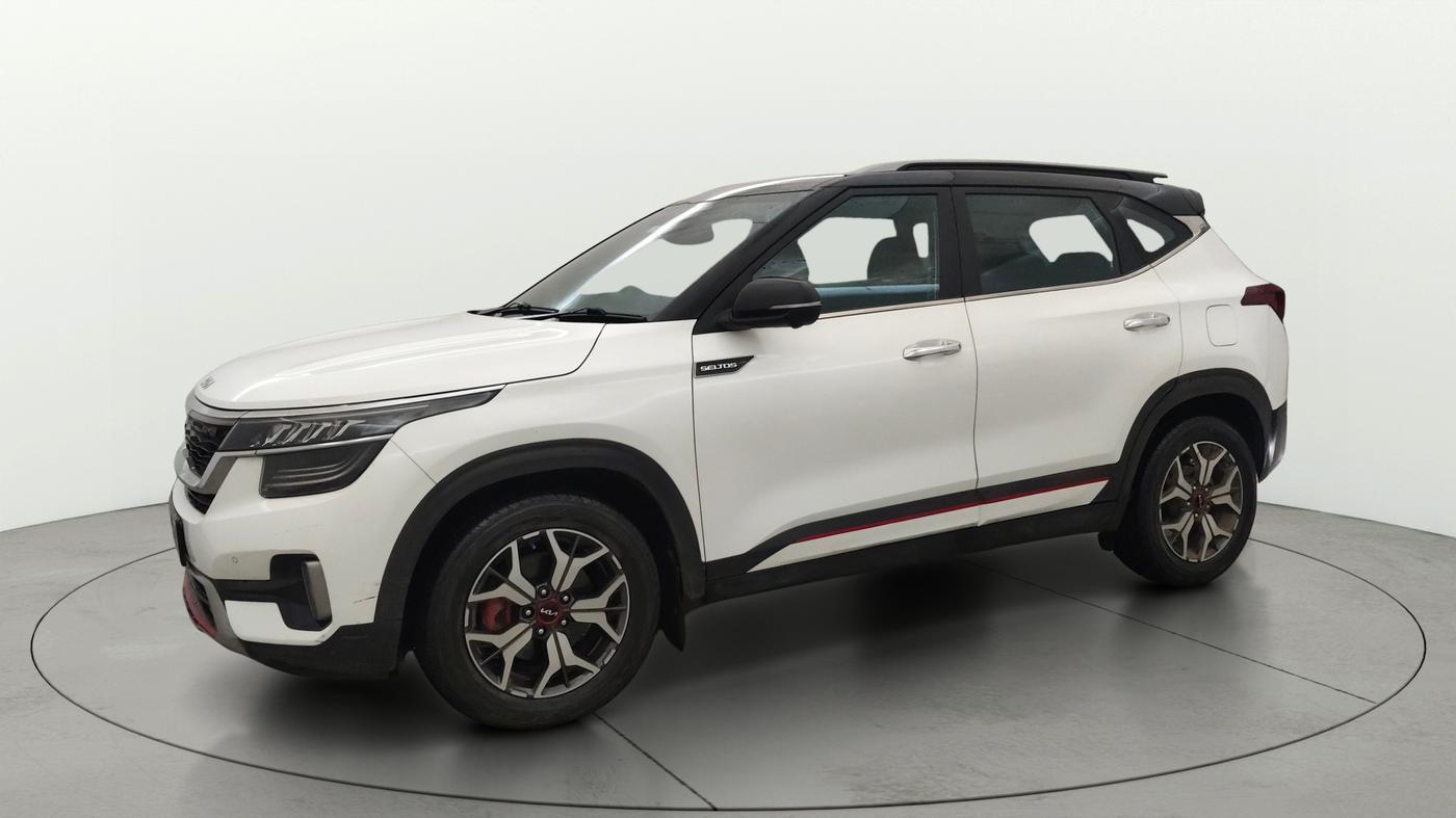2021 KIA SELTOS GTX PLUS 1.5 DIESEL AT DUAL TONE, Diesel, Automatic, 1,18,560 km, Left Front Diagonal
