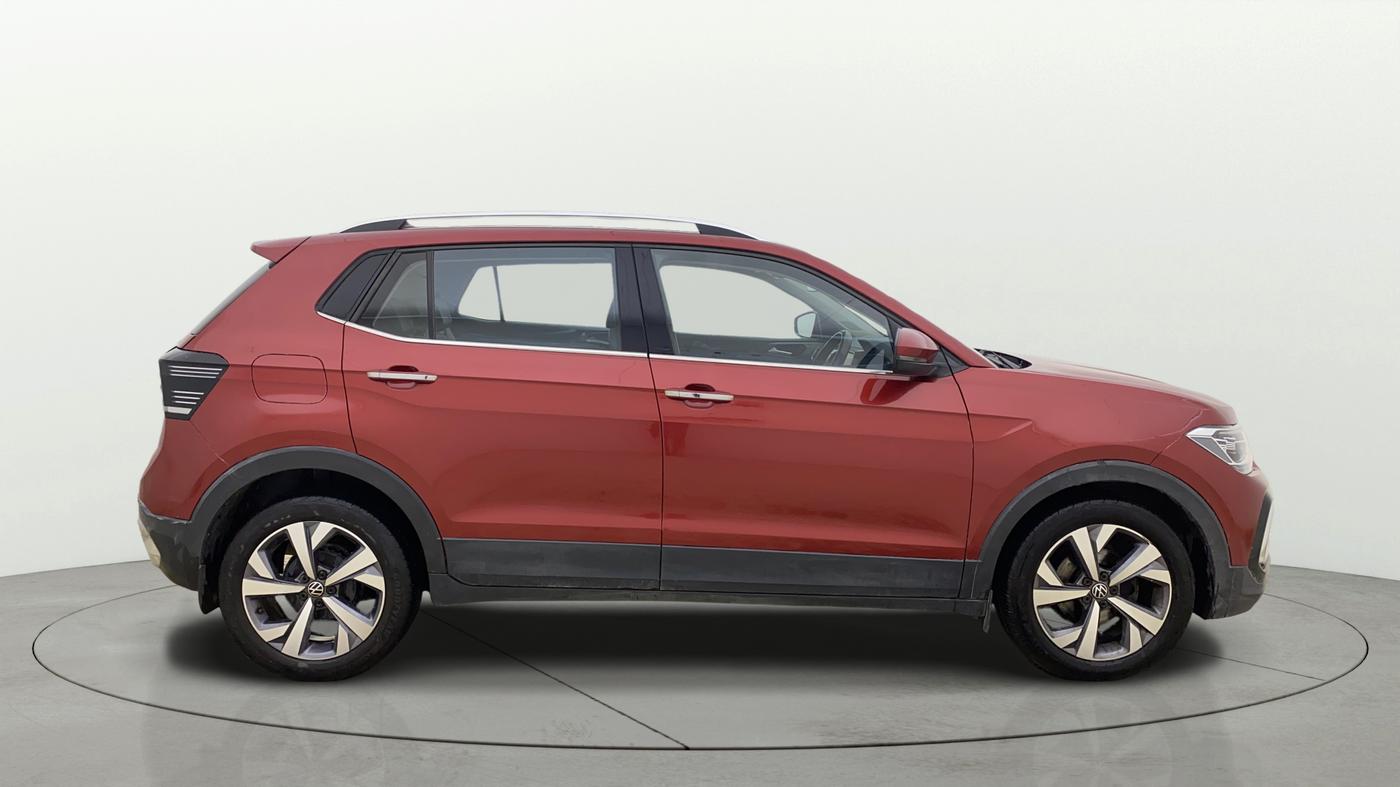 2022 Volkswagen TAIGUN TOPLINE 1.0 TSI AT, Petrol, Automatic, 44,705 km, Right Side View