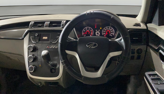 2017 Mahindra Kuv100 K6 6 STR, Petrol, Manual, 27,723 km, Steering Wheel Close Up