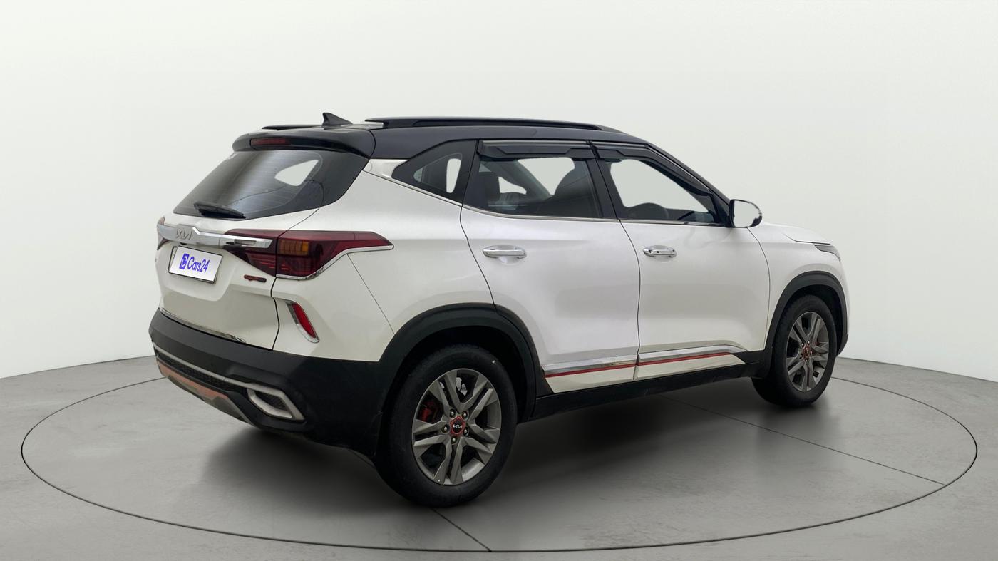 2021 KIA SELTOS HTX 1.5 PETROL DUAL TONE, Petrol, Manual, 1,36,512 km, Right Back Diagonal