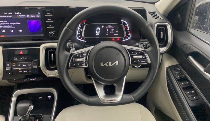 2023 KIA SONET HTX 1.0 DCT, Petrol, Automatic, 21,639 km, Steering Wheel Close Up