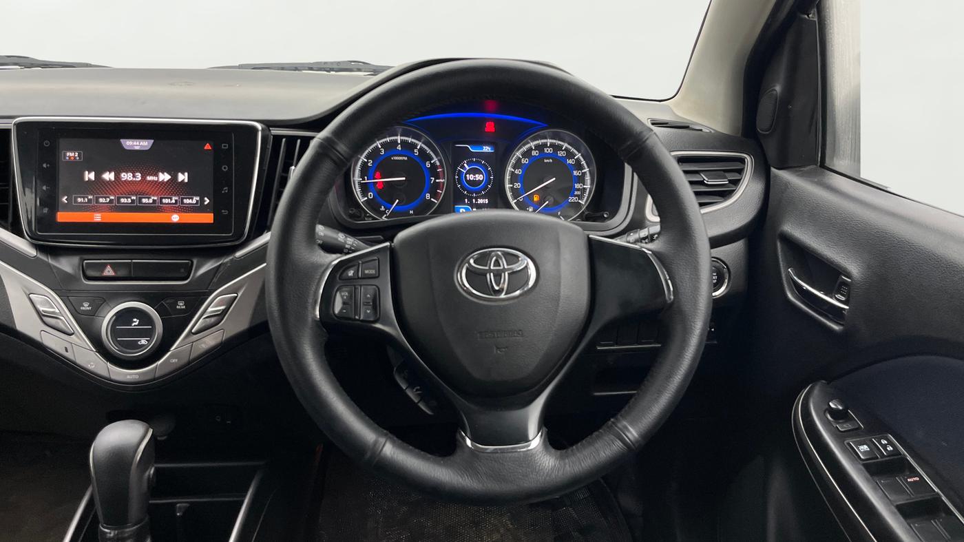 2019 Toyota Glanza G CVT, Petrol, Automatic, 1,05,461 km, Steering Wheel Close Up