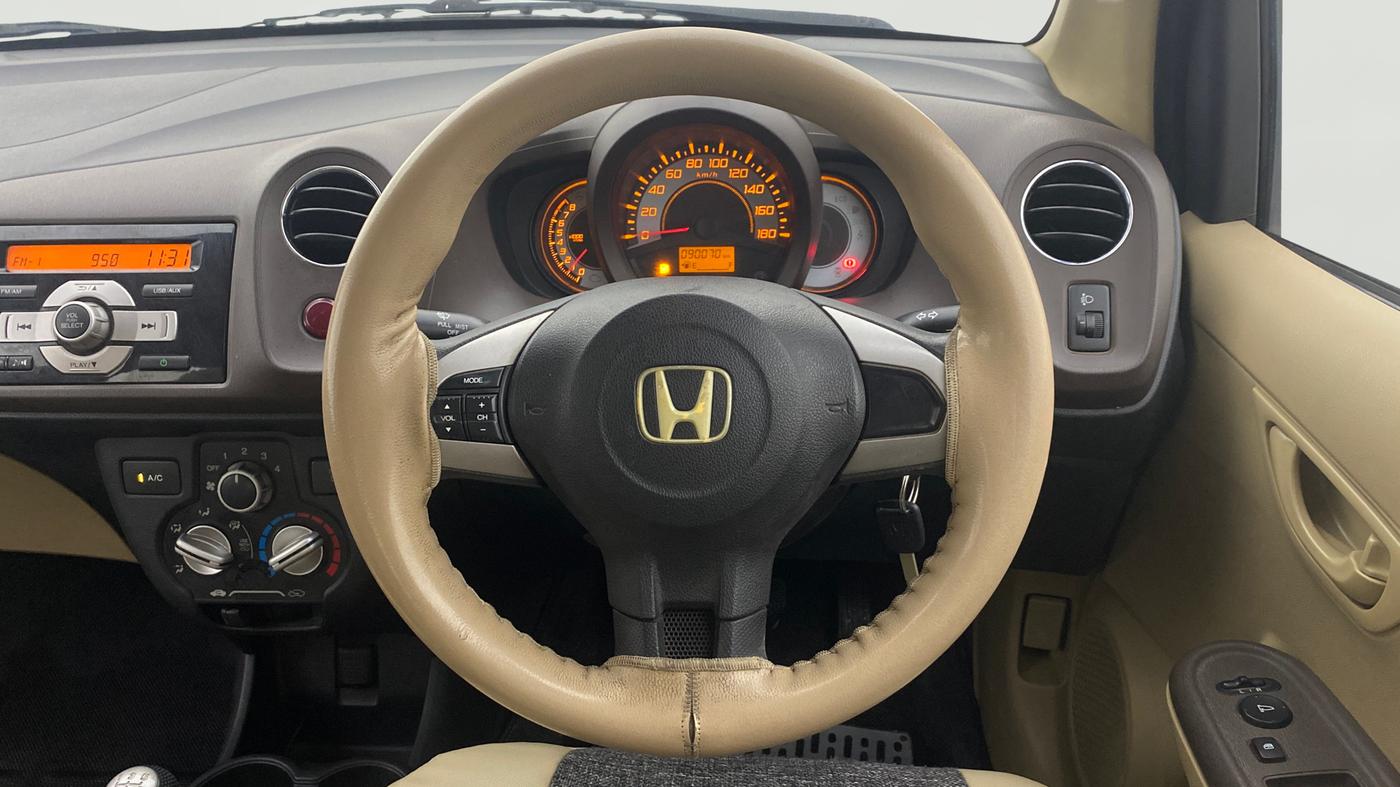 2013 Honda Brio S MT, Petrol, Manual, 90,117 km, Steering Wheel Close Up