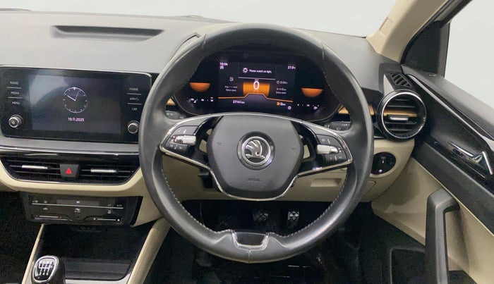 2022 Skoda SLAVIA STYLE 1.0L TSI MT, Petrol, Manual, 27,130 km, Steering Wheel Close Up