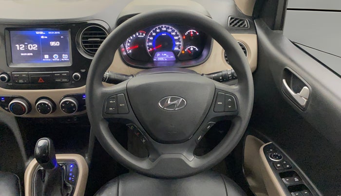 2018 Hyundai Grand i10 SPORTZ AT 1.2 KAPPA VTVT, Petrol, Automatic, 28,023 km, Steering Wheel Close Up