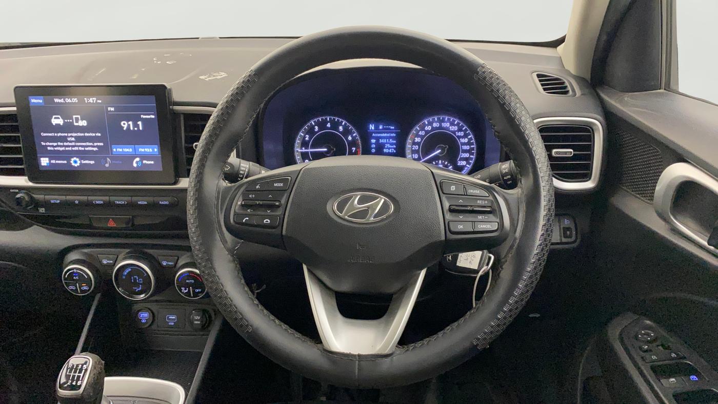 2021 Hyundai VENUE SX 1.0 TURBO IMT, Petrol, Manual, 63,480 km, Steering Wheel Close Up
