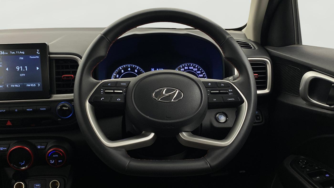 2021 Hyundai VENUE SX 1.0 (O) TURBO IMT DUAL TONE, Petrol, Manual, 35,269 km, Steering Wheel Close Up