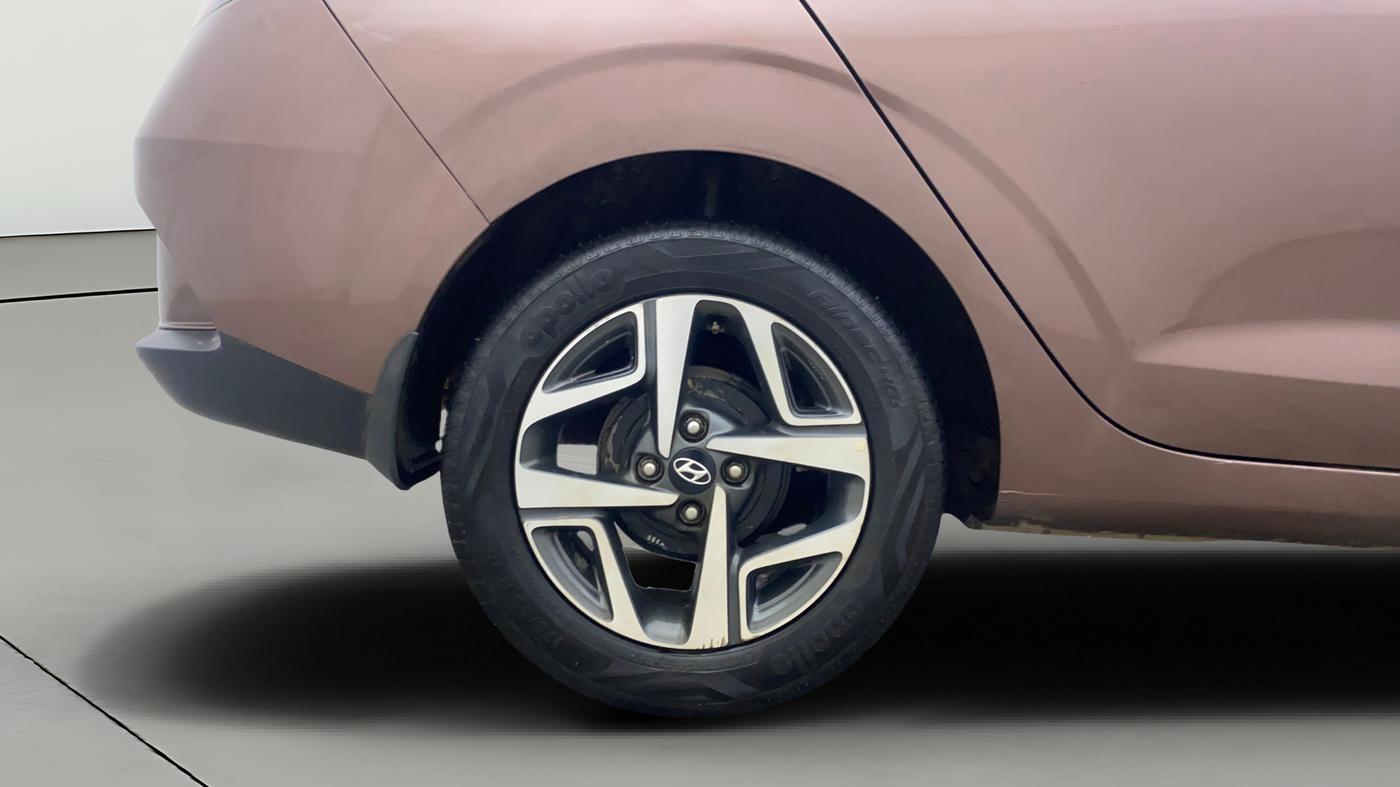 2021 Hyundai AURA SX PLUS 1.2 AMT, Petrol, Automatic, 93,864 km, Right Rear Wheel