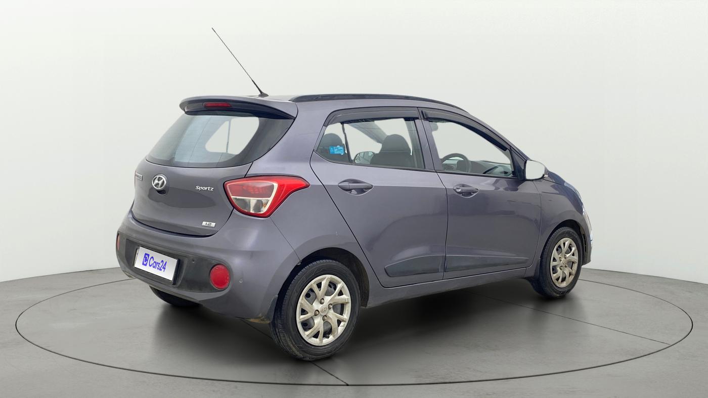 2018 Hyundai Grand i10 SPORTZ 1.2 KAPPA VTVT, Petrol, Manual, 50,399 km, Right Back Diagonal
