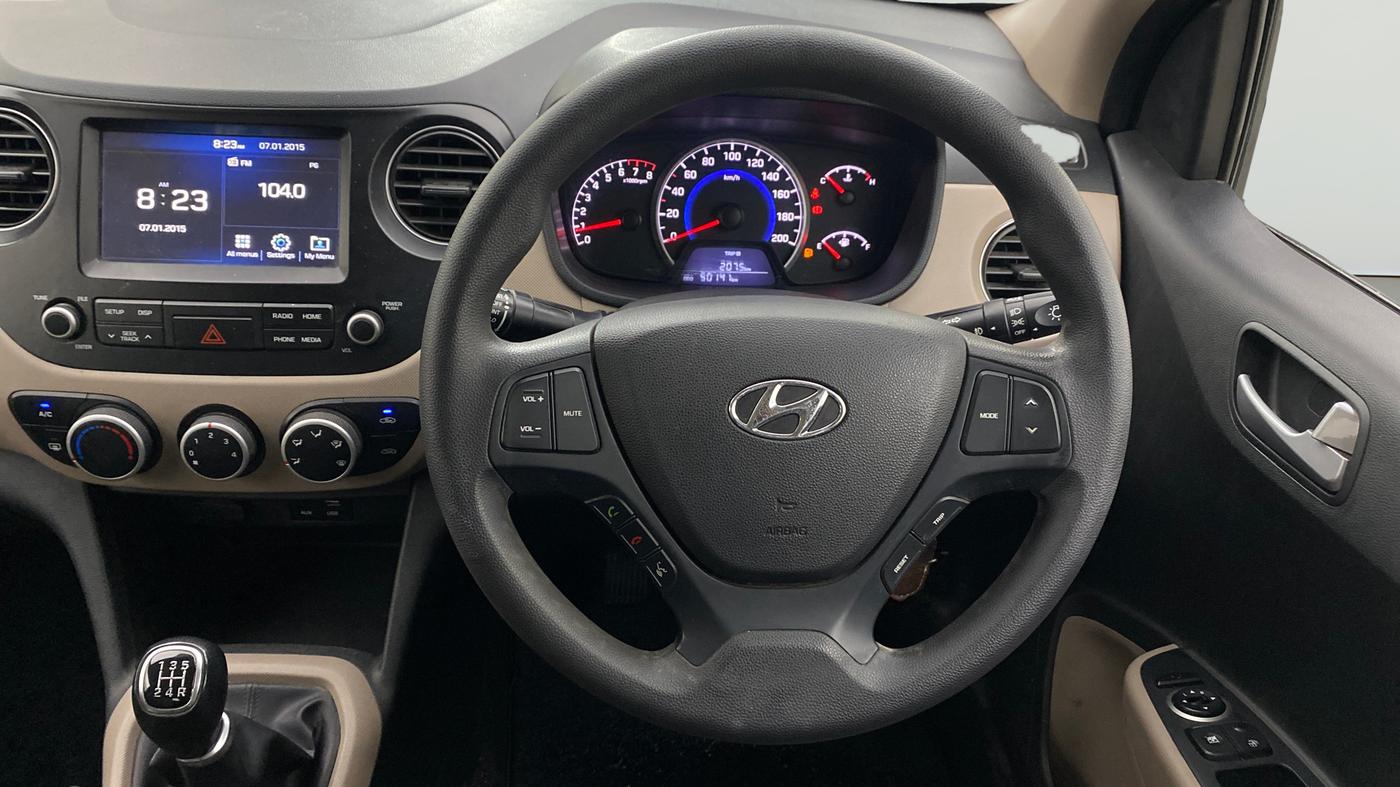 2018 Hyundai Grand i10 SPORTZ (O) 1.2 KAPPA VTVT, Petrol, Manual, 50,140 km, Steering Wheel Close Up