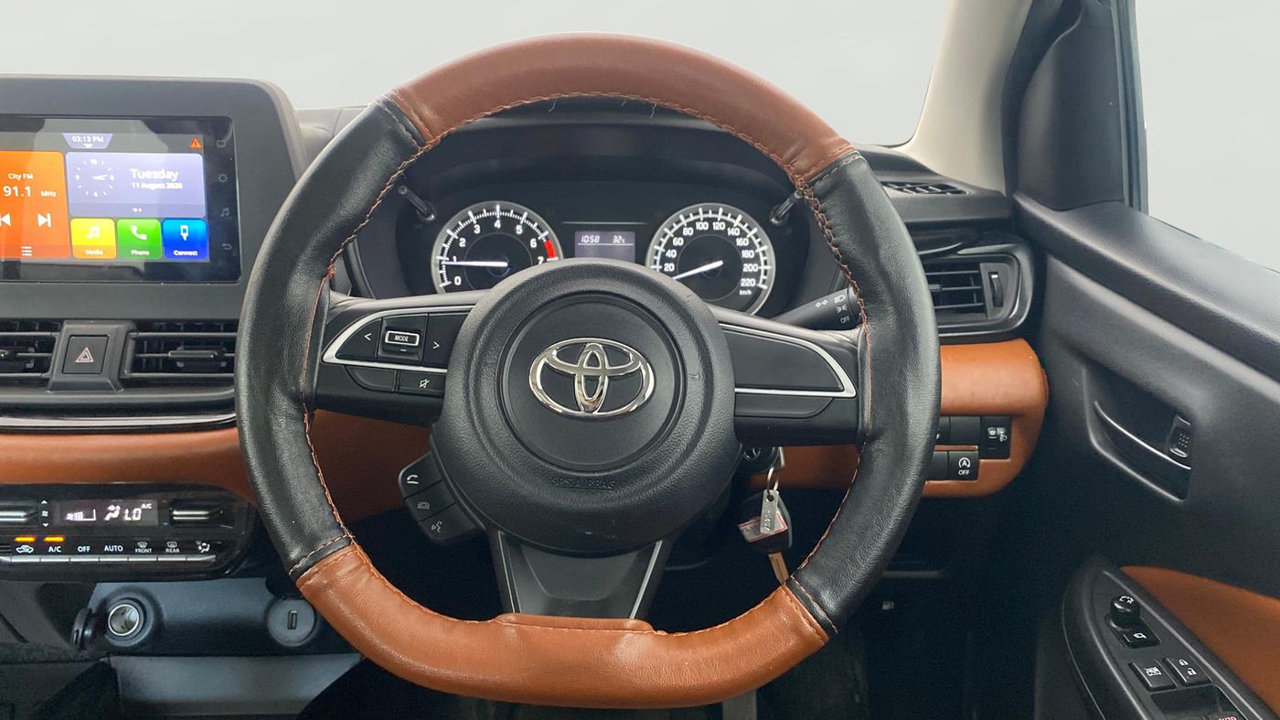 2024 Toyota Glanza S AMT, Petrol, Automatic, 8,632 km, Steering Wheel Close Up